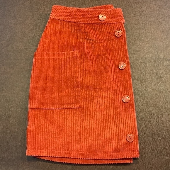 Charlotte Russe Rust Corduroy Mini Skirt M - Picture 11 of 12